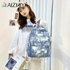 Tie Dye Large Backpack Women Travel School Rucksack Handbags