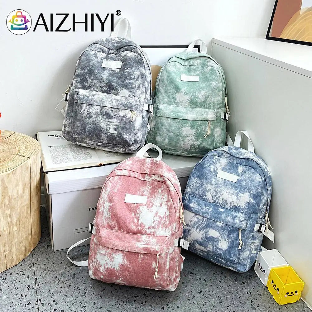 Tie Dye Large Backpack Women Travel School Rucksack Handbags