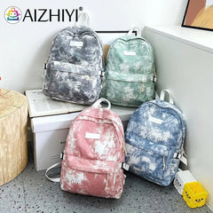 Tie Dye Large Backpack Women Travel School Rucksack Handbags