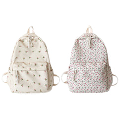 Women Floral Printing Backpack Casual School Bags