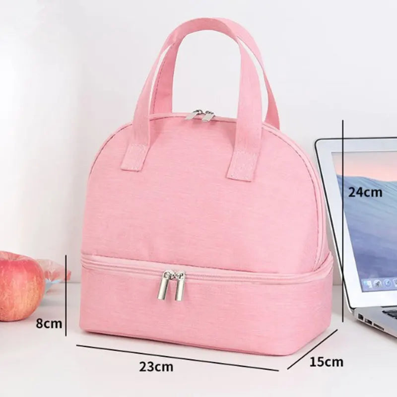 Students Portable Lunch Bag Insulated Thermal Food Lunch Box
