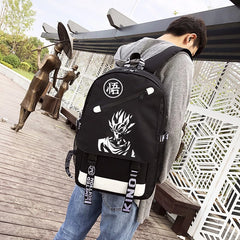 Goku Luminous Backpack USB Charging for Teenagers Travel Large Capacity