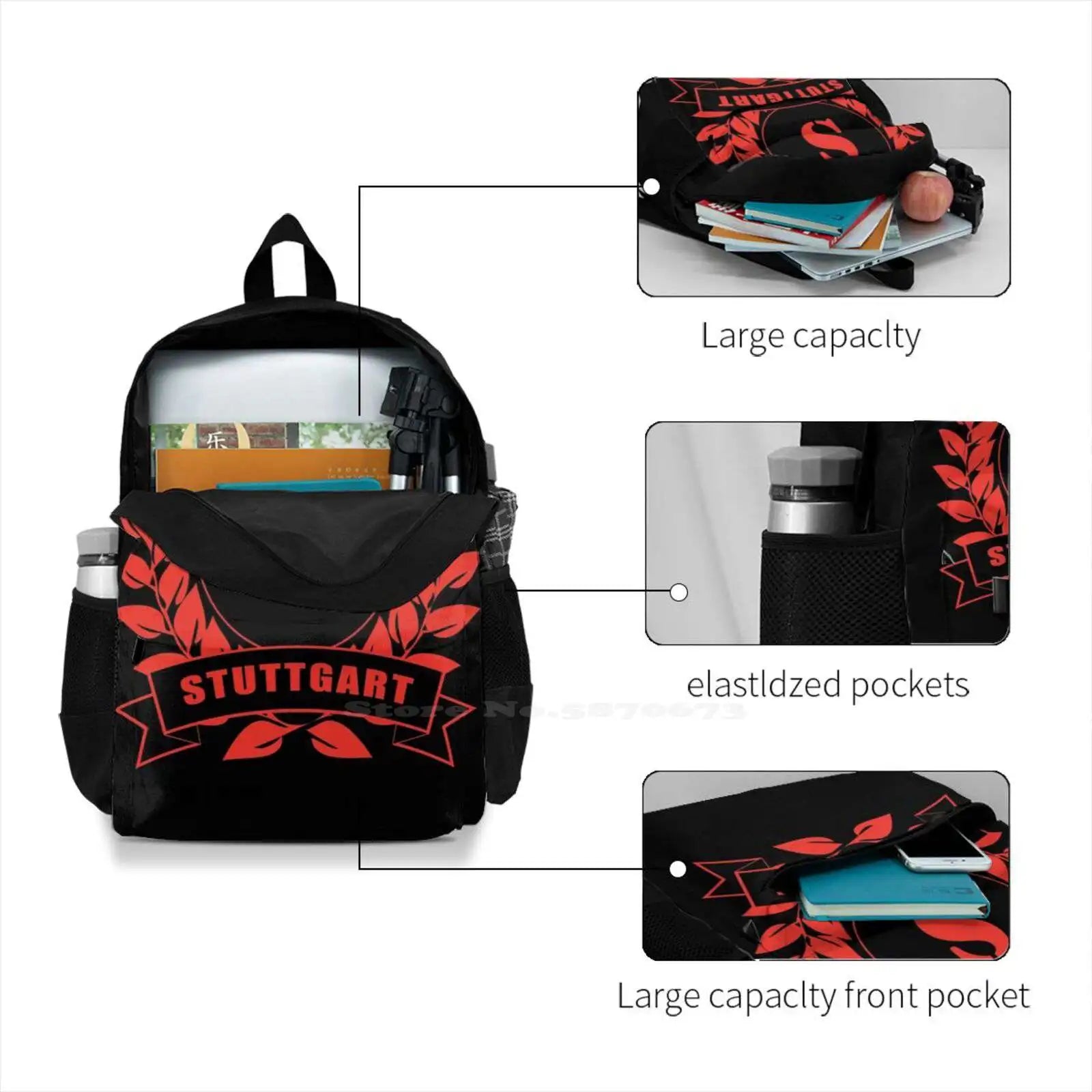 Stuttgart Bag Backpack For Men Women Girls Teenage