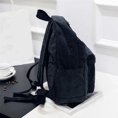 Corduroy School Backpack for Teen Girls