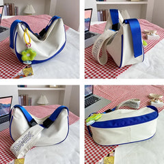 Chic Contrast Colour Nylon Shoulder Bag