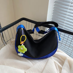 Chic Contrast Colour Nylon Shoulder Bag