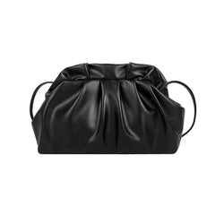 Stylish Dumpling Clip Purse Bag Soft PU Leather Cloud Crossbody Pouch