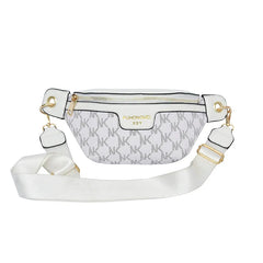 Letter Printed PU Leather Waist Bag for Women Fanny Pack