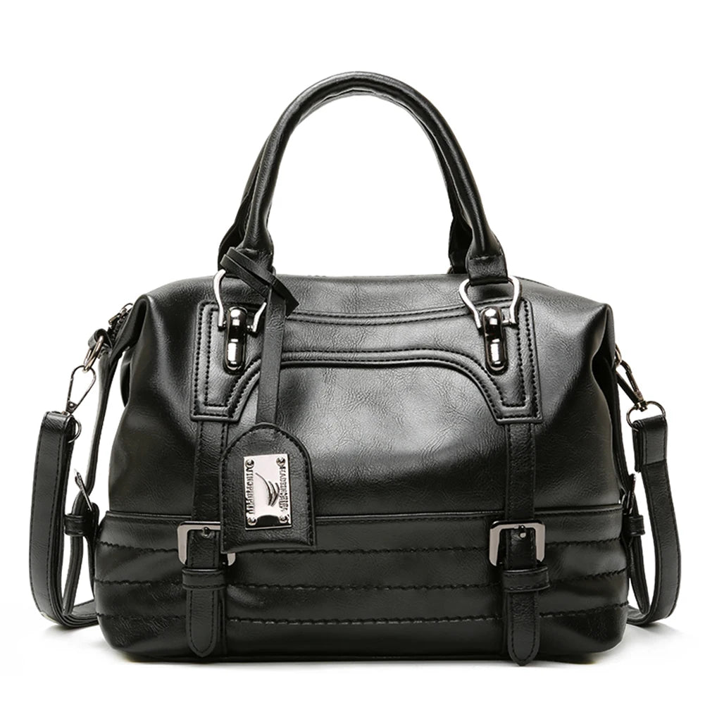 Retro PU Leather Travel Messenger Bag for Women