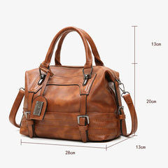 Retro PU Leather Travel Messenger Bag for Women
