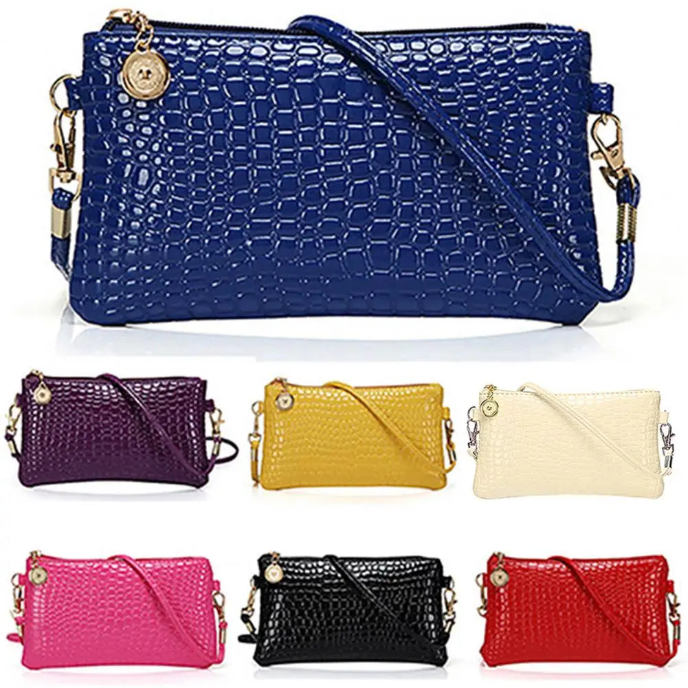 Stylish Phone Pouch Faux Leather Shoulder Bag Women Wallet
