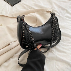 Stylish Rivet Crossbody Bag Female Top Motorcycle Bags for Women Shoulder Bag