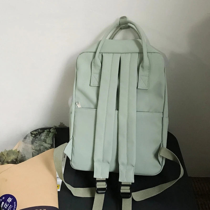 Stylish Retro Women's Backpack Contrast Colors School Travel Rucksack