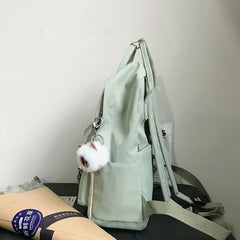 Stylish Retro Women's Backpack Contrast Colors School Travel Rucksack