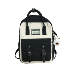 Stylish Retro Women's Backpack Contrast Colors School Travel Rucksack
