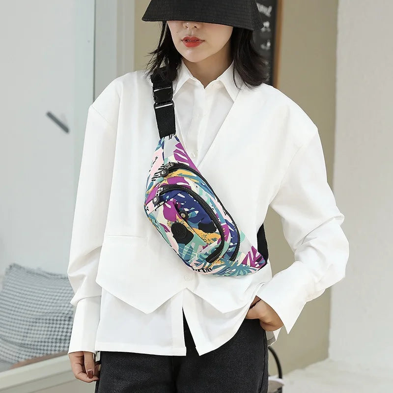 Women's Nylon Waist Bag Sports Fanny Pack