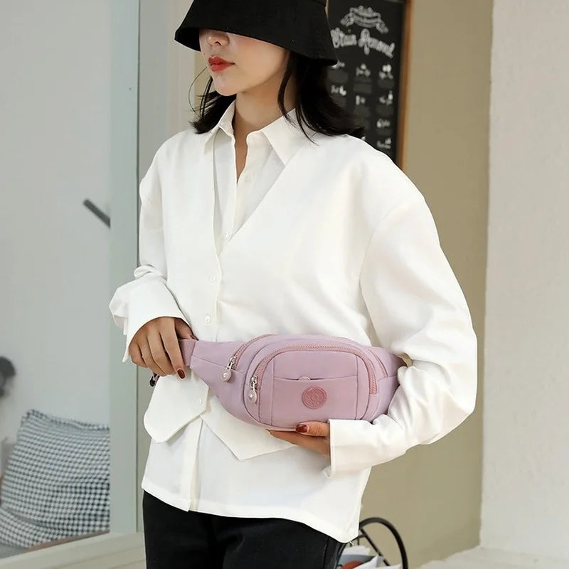 Women's Nylon Waist Bag Sports Fanny Pack