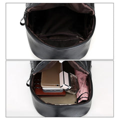 Women Backpack Preppy Style Rucksack PU Leather Handbags