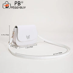Stylish Women Butterfly PU Leather Shoulder Crossbody Bag