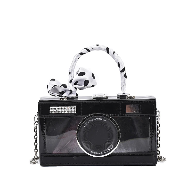 Women Camera Crossbody PU Leather Shoulder Bag Handbag
