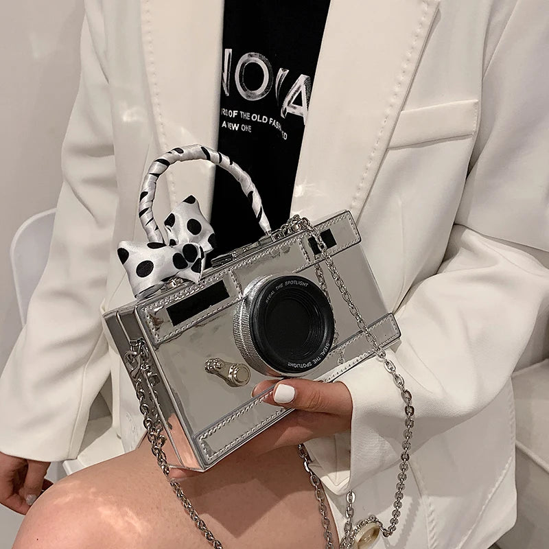 Women Camera Crossbody PU Leather Shoulder Bag Handbag