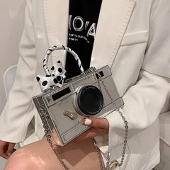 Women Camera Crossbody PU Leather Shoulder Bag Handbag