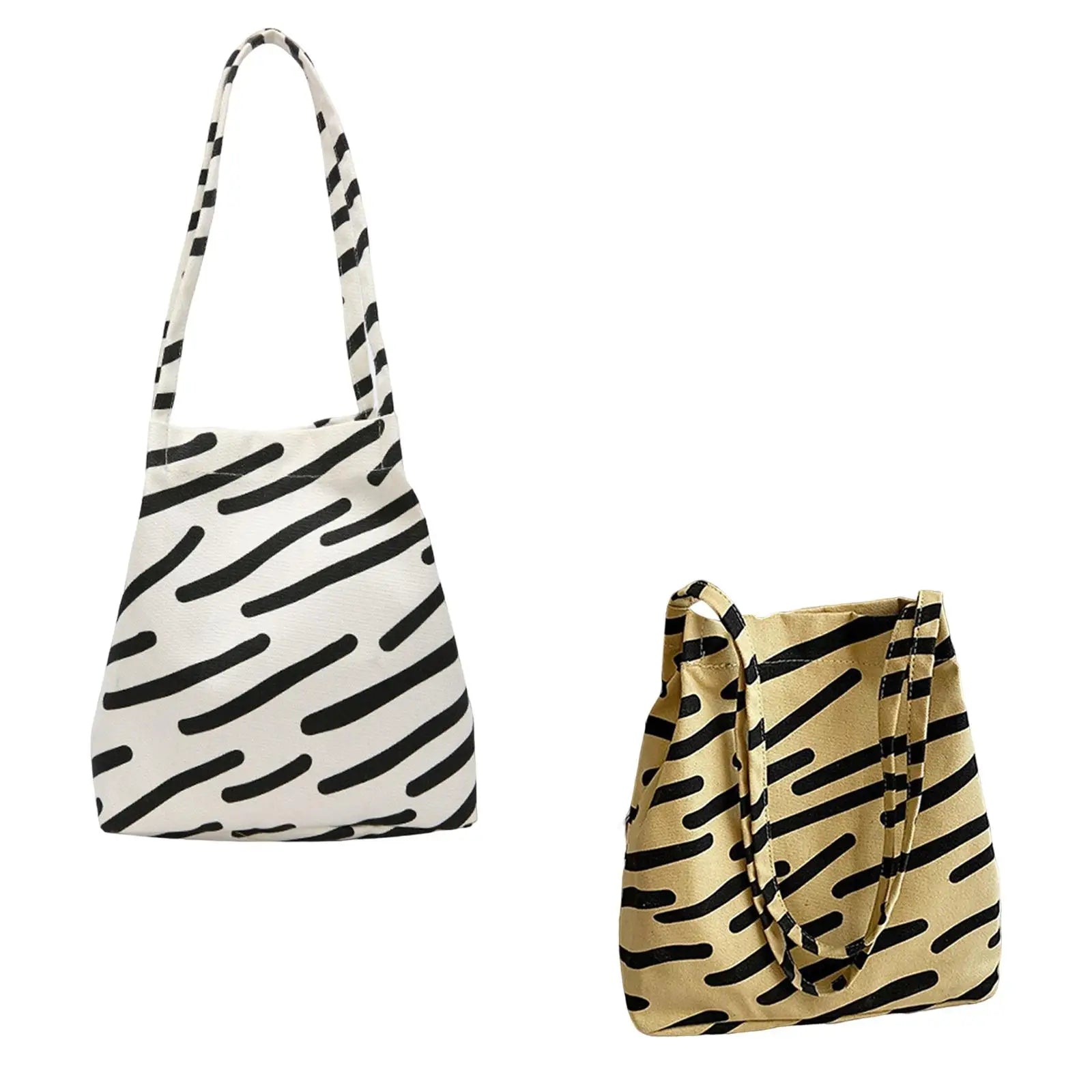 Stylish Women Canvas Shoulder Bag Large Capacity Grocery Handbags