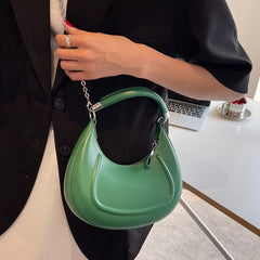 Stylish Women Hobo Bag PU Leather Clutch Purse Chain Crossbody Purse
