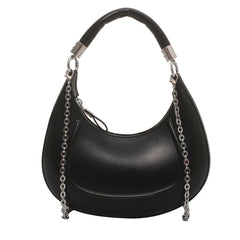 Stylish Women Hobo Bag PU Leather Clutch Purse Chain Crossbody Purse
