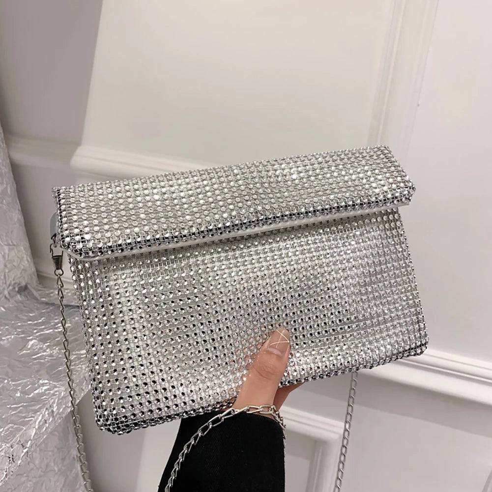 Women Rhinestones Evening Bag Crossbody Handbag