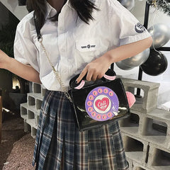 Stylish Women Telephone Shaped Crossbody PU Leather Shoulder Bag