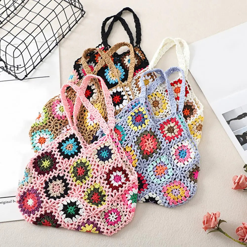 Stylish Women Tote Bag Large Capacity Cut-out Handbag Shopping Bag