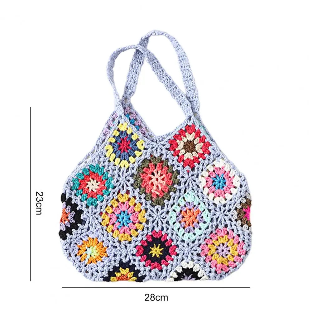 Stylish Women Tote Bag Large Capacity Cut-out Handbag Shopping Bag