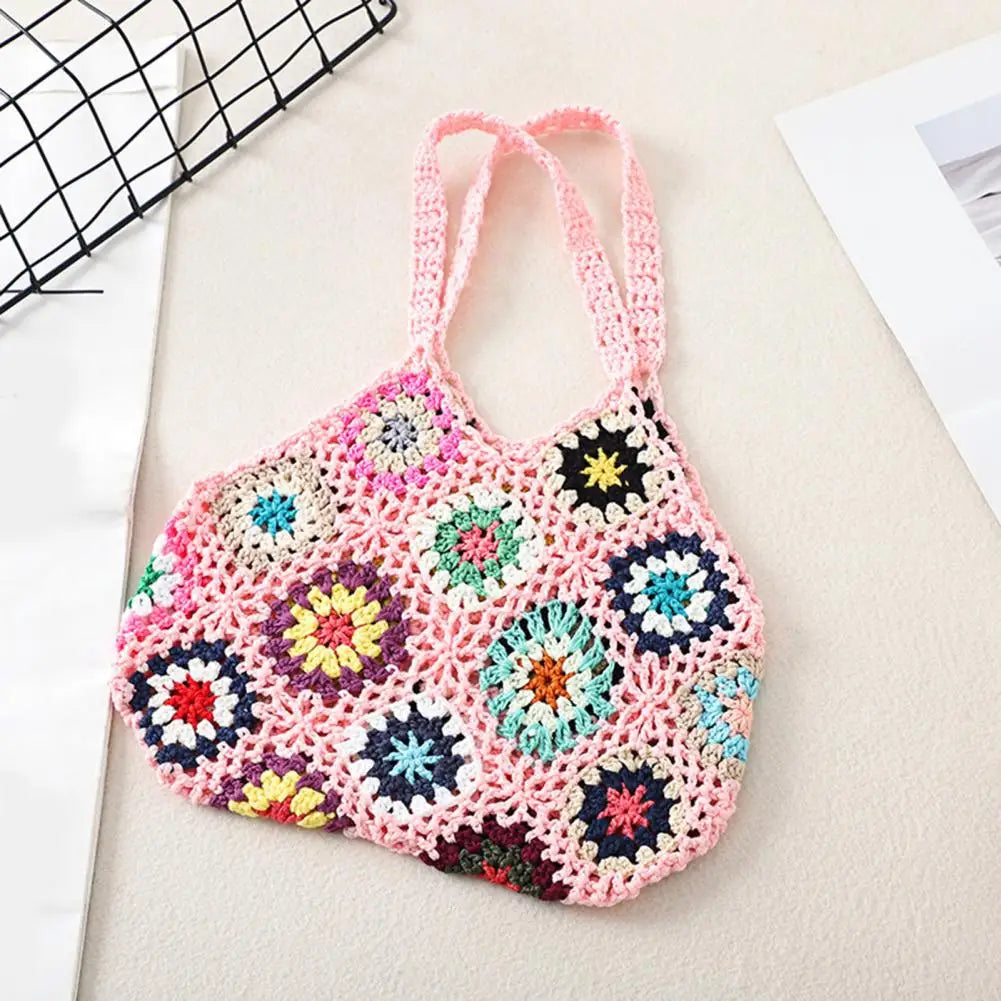 Stylish Women Tote Bag Large Capacity Cut-out Handbag Shopping Bag