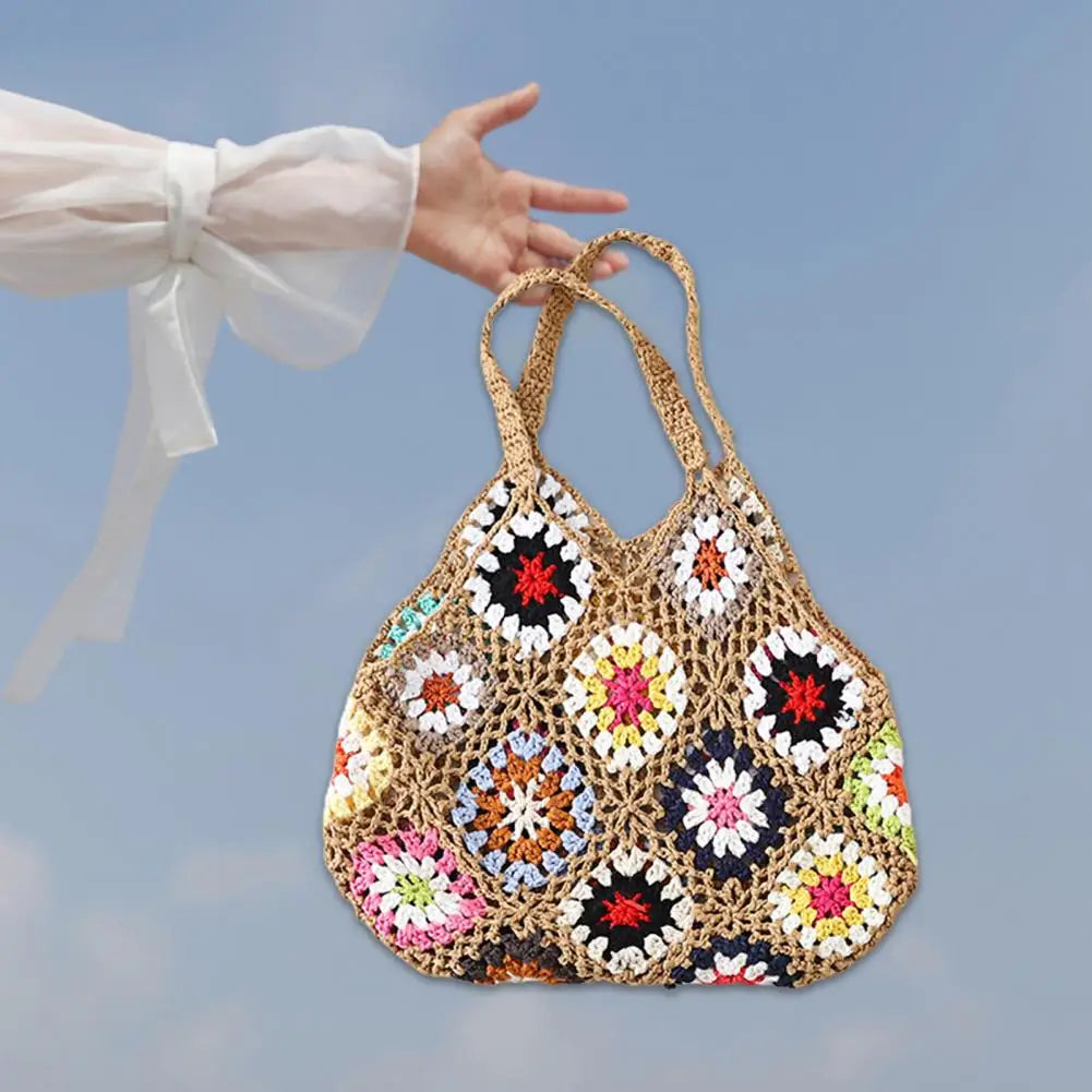 Stylish Women Tote Bag Large Capacity Cut-out Handbag Shopping Bag