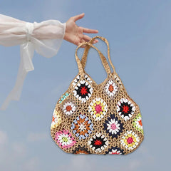 Stylish Women Tote Bag Large Capacity Cut-out Handbag Shopping Bag