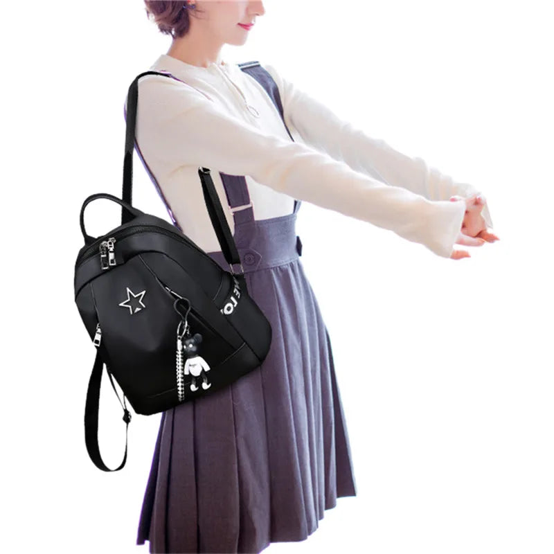 Stylish Women's Ladies Backpack Oxford Cloth Rucksack School Travel Shoulder Bag