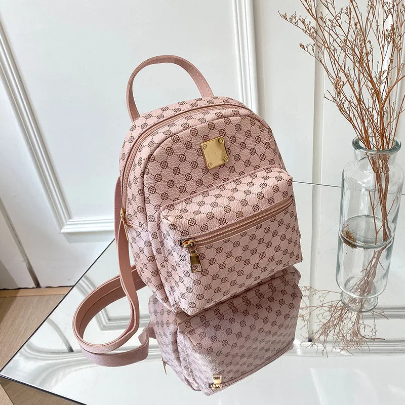 Stylish Smart Mini College Travel Mochilas Rucksack Women Girls Ladies Small Lea
