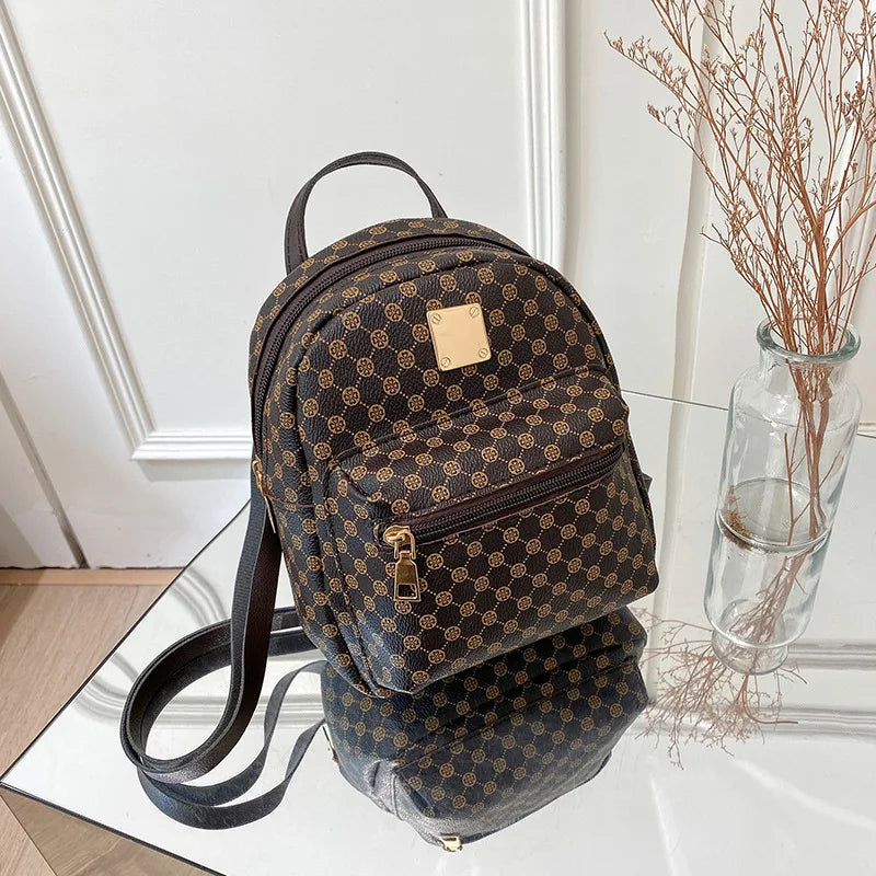 Stylish Smart Mini College Travel Mochilas Rucksack Women Girls Ladies Small Lea
