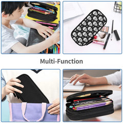 Sugar Skull Pattern Pen Box Anime Zipper Pen Bag School Stationery Gift