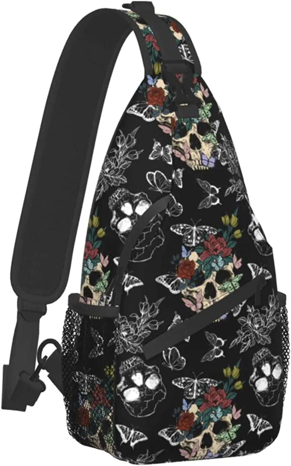Sugar Skull Unisex Chest Bag Crossbody Sling Backpack Travel Hiking Daypack