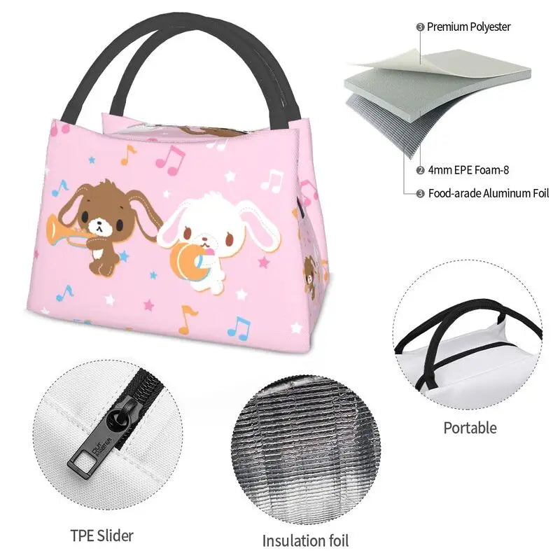 Sugarbunnies Insulated Lunch Bags for Women Portable Cooler Thermal Bento Box