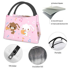 Sugarbunnies Insulated Lunch Bags for Women Portable Cooler Thermal Bento Box