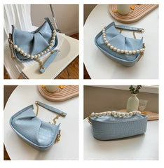 Summer Women Crossbody Bag Handbag Purse Pearl Portable Shoulder Messenger