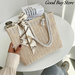 Bohemia Straw Beach Bag Women Raffia Shoulder Purse Totes