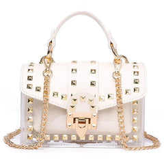 Summer Beach Clear Composite Bags Women PVC Chain Small Square Bag