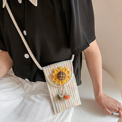 Summer Beach Knit Shoulder Crossbody Bag Woven Messenger Tote Bag