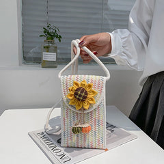 Summer Beach Knit Shoulder Crossbody Bag Woven Messenger Tote Bag