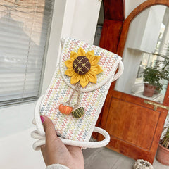 Summer Beach Knit Shoulder Crossbody Bag Woven Messenger Tote Bag