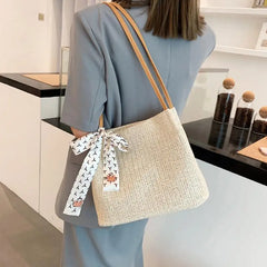 Summer Beach Straw Shoulder Bags for Women High Crossbody